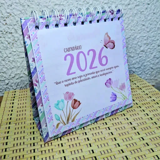 Floral 2027 standing desk calendar