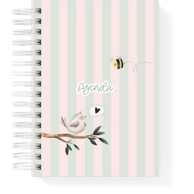 Striped agenda cover