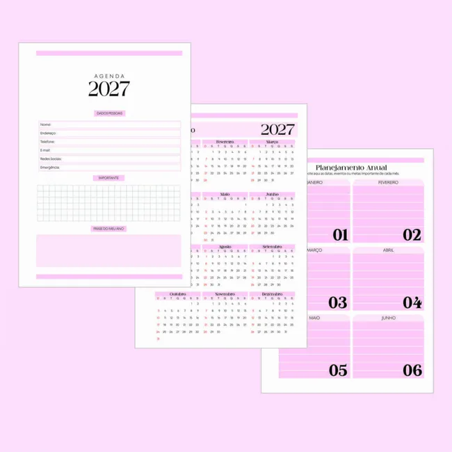 Yearly planning pages