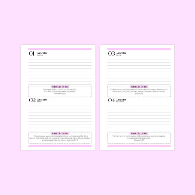 Two days per page spread