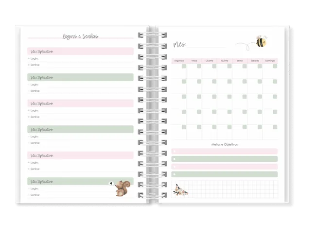 Monthly view and calendar spread