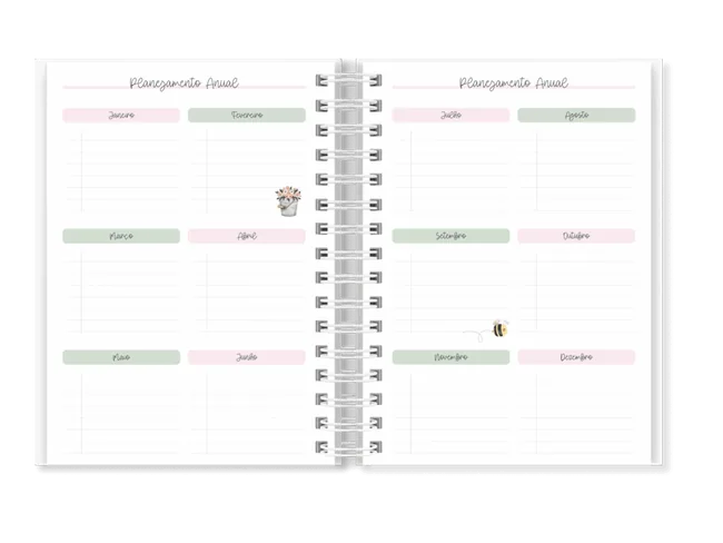 Monthly planning spread